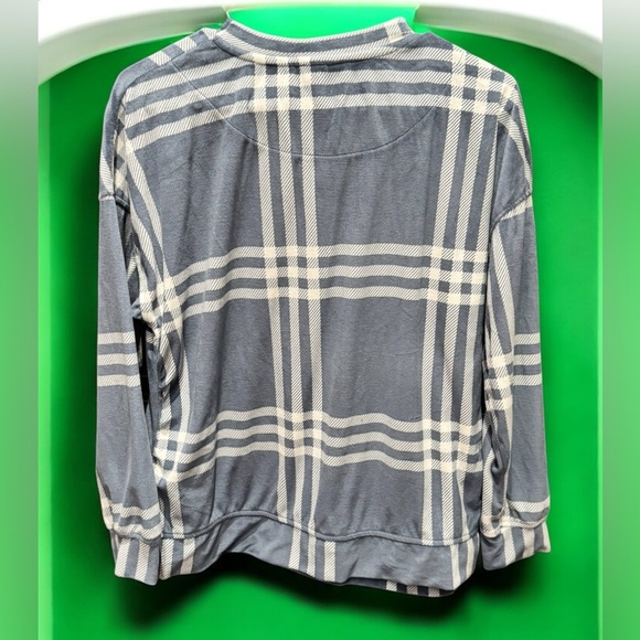 Plaid Grayish blue and Black Lounge Set SMALL 4-6 - Picture 3 of 8